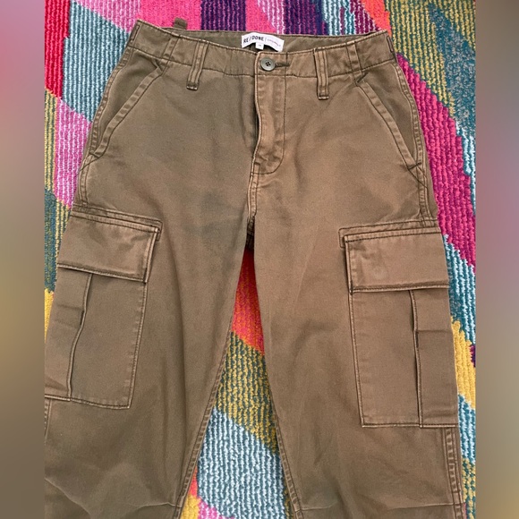 Re/Done Khaki Twill Cargo Pants - Picture 6 of 6